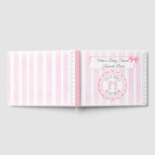 Pink Footprint Baby Shower Gästebuch Keepake (Voll)