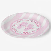 Pink Footprints Girl Baby Shooting Paper Teller (Schrägansicht)