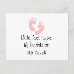 Pink Footprints Little Feet Big Impressum Postkarte