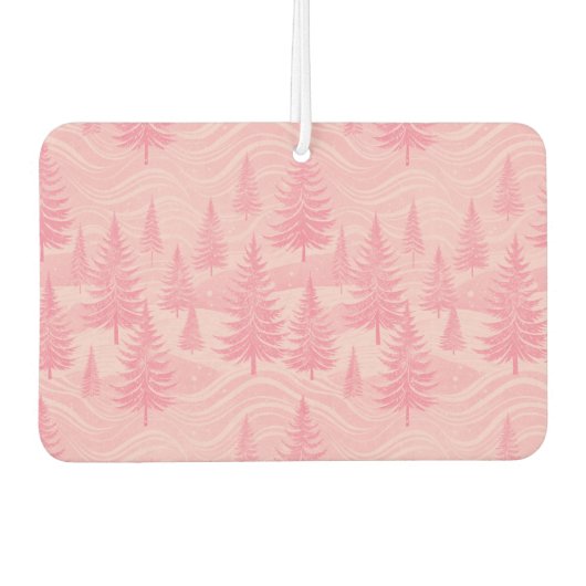 Pink Forest Christmas Autolufterfrischer (Vorderseite)