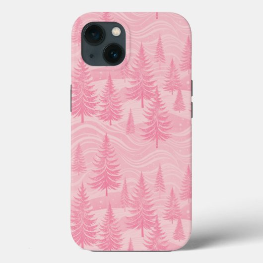 Pink Forest Christmas Case-Mate iPhone Hülle (Rückseite)