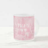 Pink Forest Christmas Mattglastasse (VorderseiteRechts)