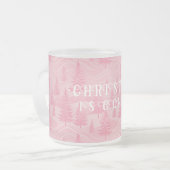 Pink Forest Christmas Mattglastasse (Vorderseite Links)