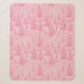 Pink Forest Christmas Sherpadecke (Vorderseite)