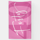Pink Forty 40th Fortieth Birthday Party Banner (Vertikal)