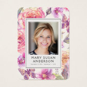 Pink-Foto-Beerdigungskarte (Vorderseite)