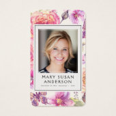 Pink-Foto-Beerdigungskarte (Vorderseite)