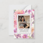 Pink-Foto-Beerdigungskarte Mitteilungskarte (Vorderseite)