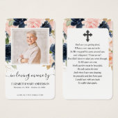 Pink-Foto-Beileid der Marine Beerdigung Gebet (Vorne & Hinten)