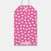 Pink Foto Herzlich Willkommen am Valentinstag Gesc Geschenkanhänger (Rückseite)