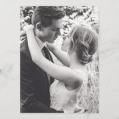 Pink Foto Hochzeit Menükarte (Rückseite)