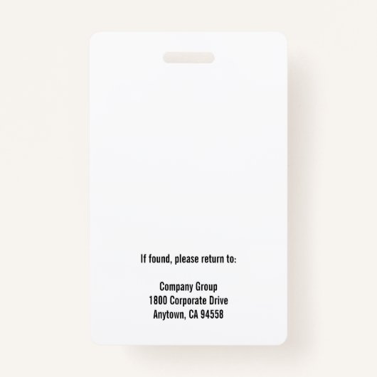 Pink | Foto Mitarbeiter-Logo oder QR CODE-Sicherhe Ausweis (Rückseite)