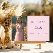 Pink Foto Sweet 16 Gästebuch
