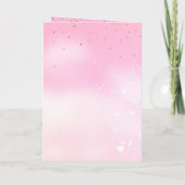 Pink Fox Bunny Love Glitter Sweetheart Christmas Karte (Rückseite)