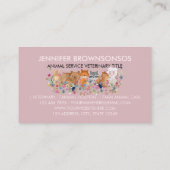 Pink FOX RABBIT LAMB BEAR SQUIRREL veterinärmedizi Visitenkarte (Rückseite)