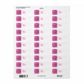 Pink Foxglove Petal Custom Address Labels (Vorne)