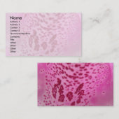 Pink Foxglove Petal Custom Business Card Visitenkarte (Vorne/Hinten)