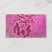 Pink Foxglove Petal Custom Business Card Visitenkarte (Rückseite)