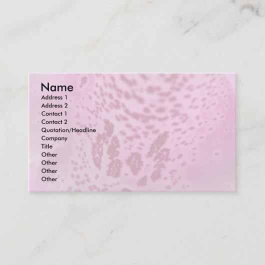 Pink Foxglove Petal Custom Business Card Visitenkarte (Vorderseite)