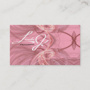Pink Fraktal Business Card Visitenkarte