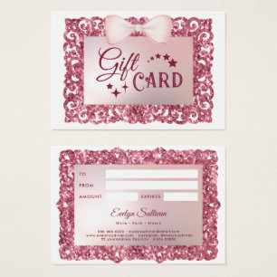 Pink Frame Bow Geschenkkarte