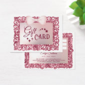 Pink Frame Bow Geschenkkarte (Schreibtisch)