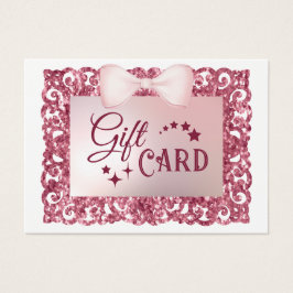 Pink Frame Bow Geschenkkarte