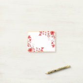 Pink Frame Post-it Notepad Klebezettel (Auf Schreibtisch)