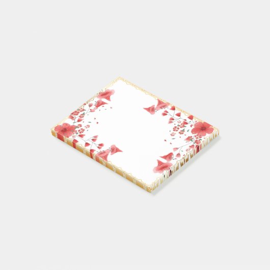 Pink Frame Post-it Notepad Klebezettel (angewinkelt)