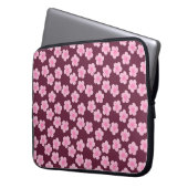 Pink Frangipani Blume Pattern Elektronik Bag Laptopschutzhülle (Vorderseite Links)