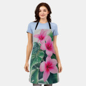 Pink Frangipani Blume Schürze (Getragen)