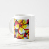 Pink Frangipani Blume Tasse Sacha Grossel Art (Vorderseite Links)