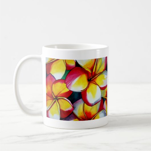 Pink Frangipani Blume Tasse Sacha Grossel Art (Links)