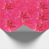 Pink Frangipani Plumeria Blume Pattern, Geschenkpapier (Ecke)