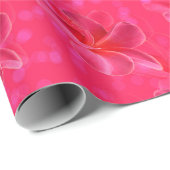 Pink Frangipani Plumeria Blume Pattern, Geschenkpapier (Rolleneckpunkt)