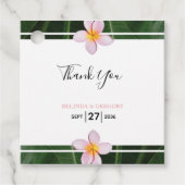 Pink Frangipani Plumeria Wedding Gift Geschenkanhänger (Vorderseite)