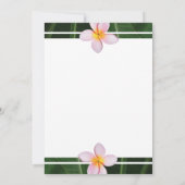 Pink Frangipani Plumeria Wedding Save the Date (Rückseite)