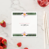 Pink Frangipani Plumeria Wedding Serviette (Beispiel)