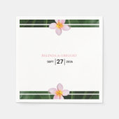 Pink Frangipani Plumeria Wedding Serviette (Vorderseite)