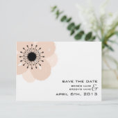 Pink Französisch Anemone Moderne Hochzeit retten d Save The Date (Stehend Vorderseite)