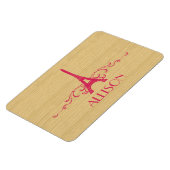 Pink Französisch Blühend Premium Magnet (Linke Seite)