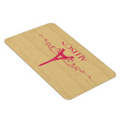 Pink Französisch Blühend Premium Magnet (Rechte Seite)