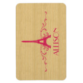 Pink Französisch Blühend Premium Magnet (Vertikal)