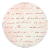Pink Französisch Handwriting-Keramik Pull Keramikknauf (Vorderseite)