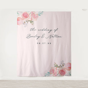 Pink Französischer Garten Hochzeitfotografie Hinte Wandteppich