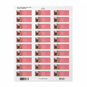 Pink French Bulldog address Labels (Vorne)