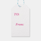 Pink French Bulldog-Geschenkkarte Geschenkanhänger (Rückseite)