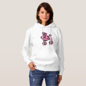 Pink French Poodle Sweatshirt Geschenk (Vorne ganz)