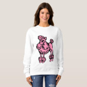 Pink French Poodle Sweatshirt Geschenk (Vorne ganz)