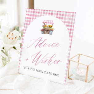 Pink Fresh off Market Advisor und Wünsche Untersch Sockelschild